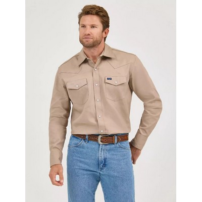 Wrangler Men's Cowboy Cut Twill Western Snap Work Shirt