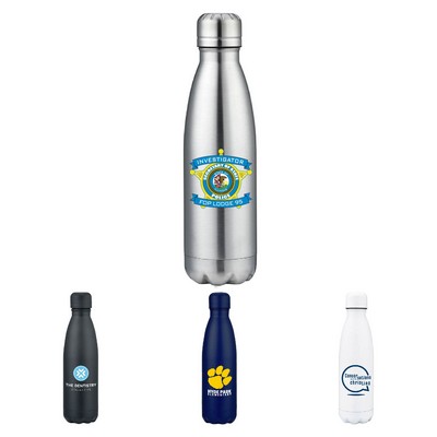 17 oz. Travel Stainless Steel Vacuum Insulated BPA-free Bottle w/ Lid